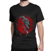 Halloween Raven Red Moon Spooky Night Crow Classic T-shirt | Artistshot