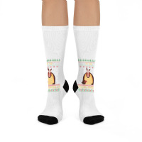 I M The Holiday Armadillo Funny Christmas Sweater Ugly Xmas Crew Socks | Artistshot