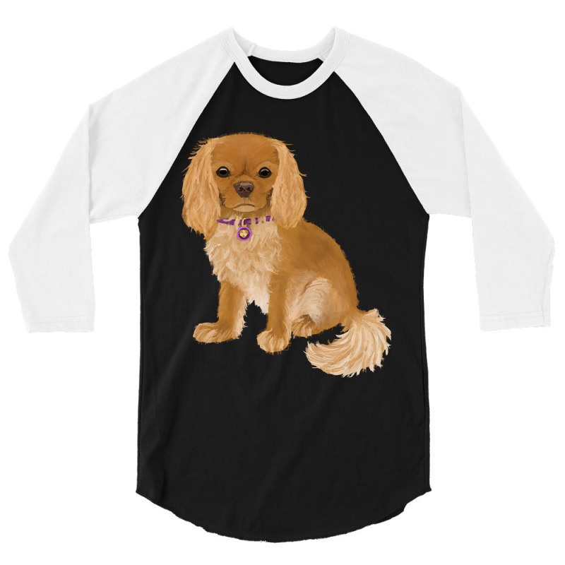 Cavalier King Charles Spaniel Ruby Cavalier King Charles Spaniel Origi 3/4 Sleeve Shirt | Artistshot