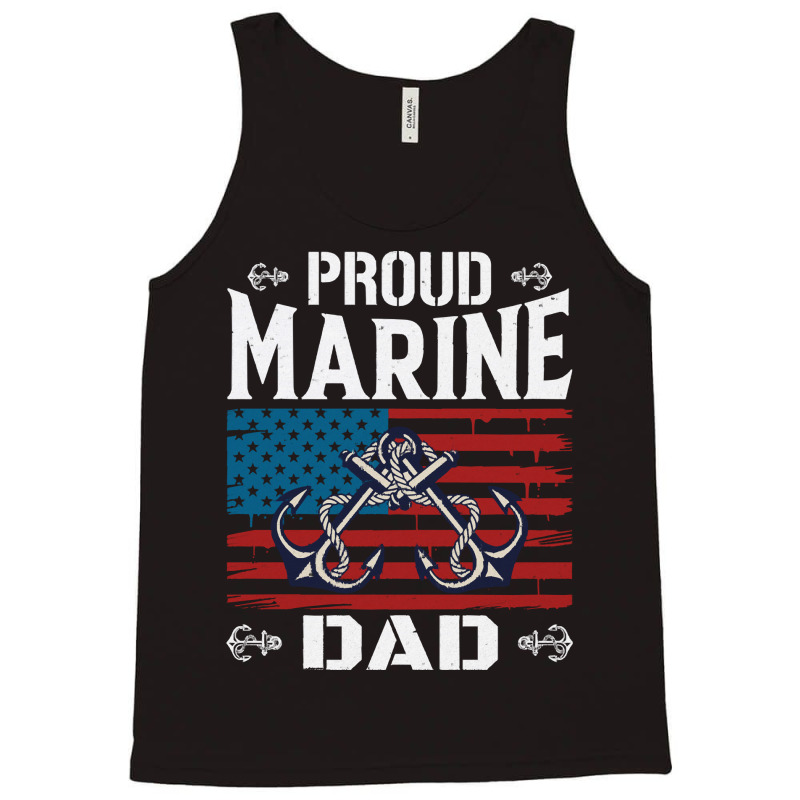 Marine Dad Proud Marine Dad United States Of America Military Tank Top by kerchingparticular | Artistshot