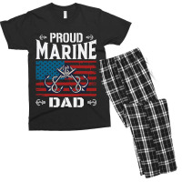 Marine Dad Proud Marine Dad United States Of America Military Men's T-shirt Pajama Set | Artistshot