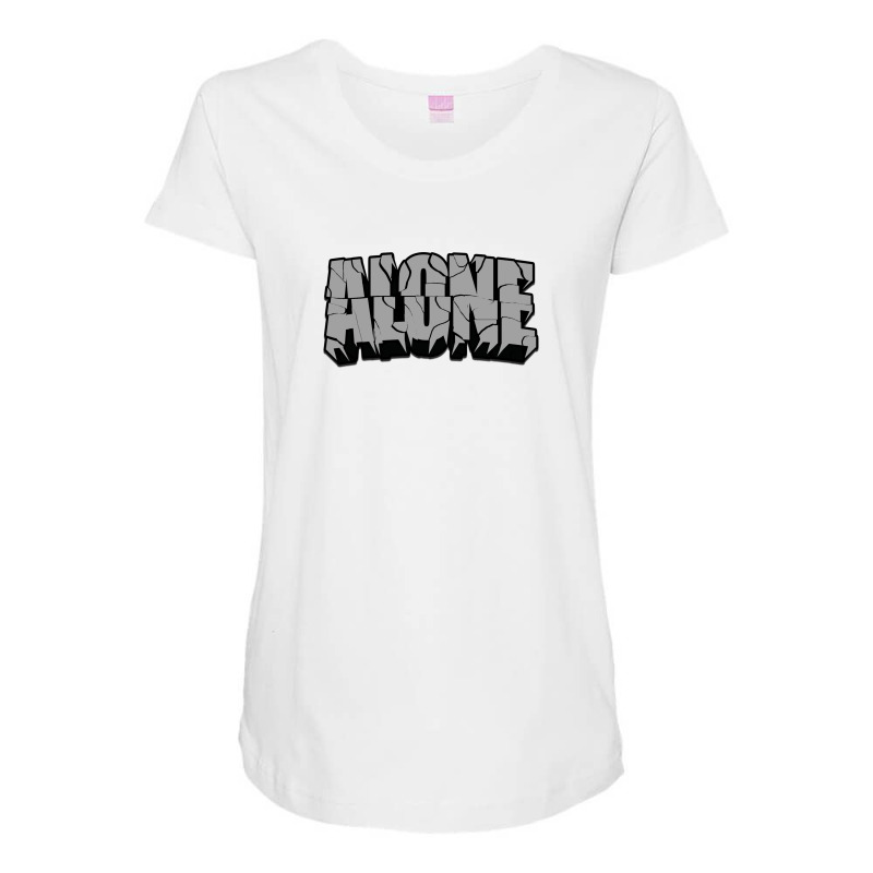 Alone Maternity Scoop Neck T-shirt by Ran Studio | Artistshot