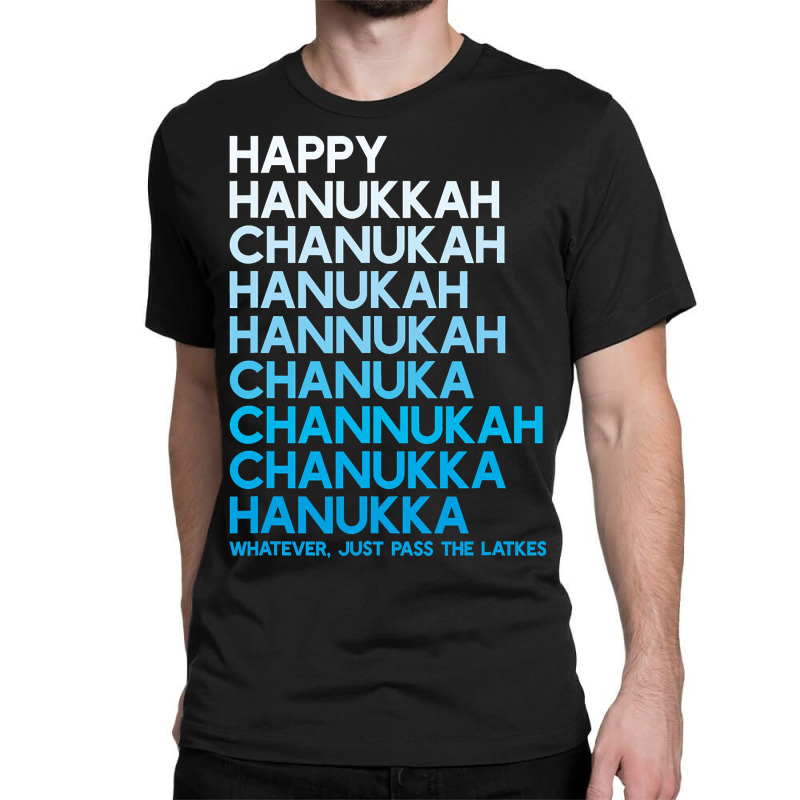 Happy Hanukkah Jewish Holiday Chanukah Menorah Dreidel Classic T-shirt | Artistshot