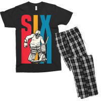 Retro 6 Year Old Ice Hockey Goalie 6th Birthday Party Supply Men's T-shirt Pajama Set | Artistshot