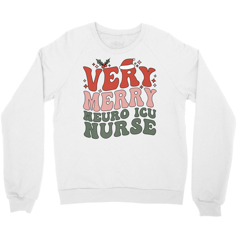 Merry Neuro Icu Nurse Christmas Neuro Icu Nursing Xmas Party Premium T Crewneck Sweatshirt | Artistshot