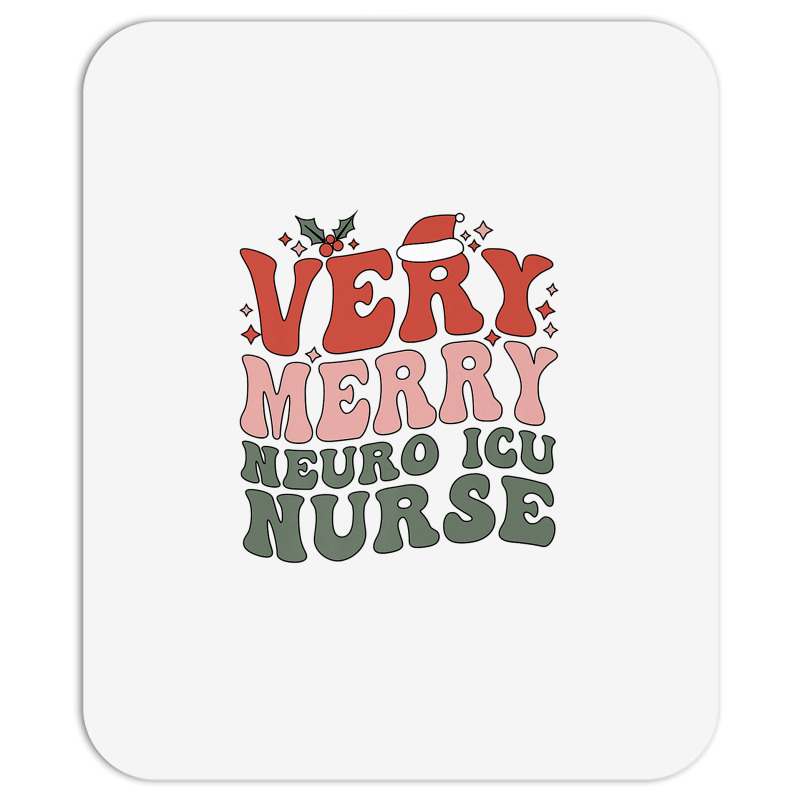 Merry Neuro Icu Nurse Christmas Neuro Icu Nursing Xmas Party Premium T Mousepad | Artistshot