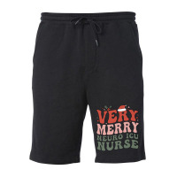 Merry Neuro Icu Nurse Christmas Neuro Icu Nursing Xmas Party Premium T Fleece Short | Artistshot