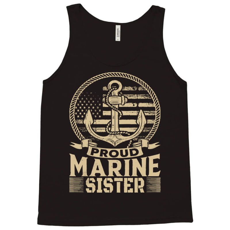 Marine Sister Proud Marine Sister United States Of America Military (2 Tank Top by kerchingparticular | Artistshot