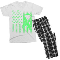 Cerebral Palsy Cp Awareness Usa Flag Warrior Survivor Men's T-shirt Pajama Set | Artistshot