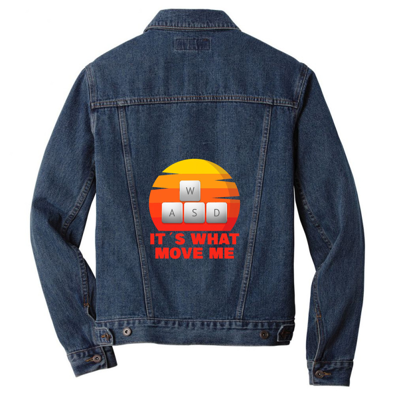 Wasd Its What Move Me Pc Gamer 1 Men Denim Jacket | Artistshot