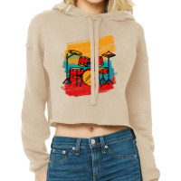 Drumset Cropped Hoodie | Artistshot