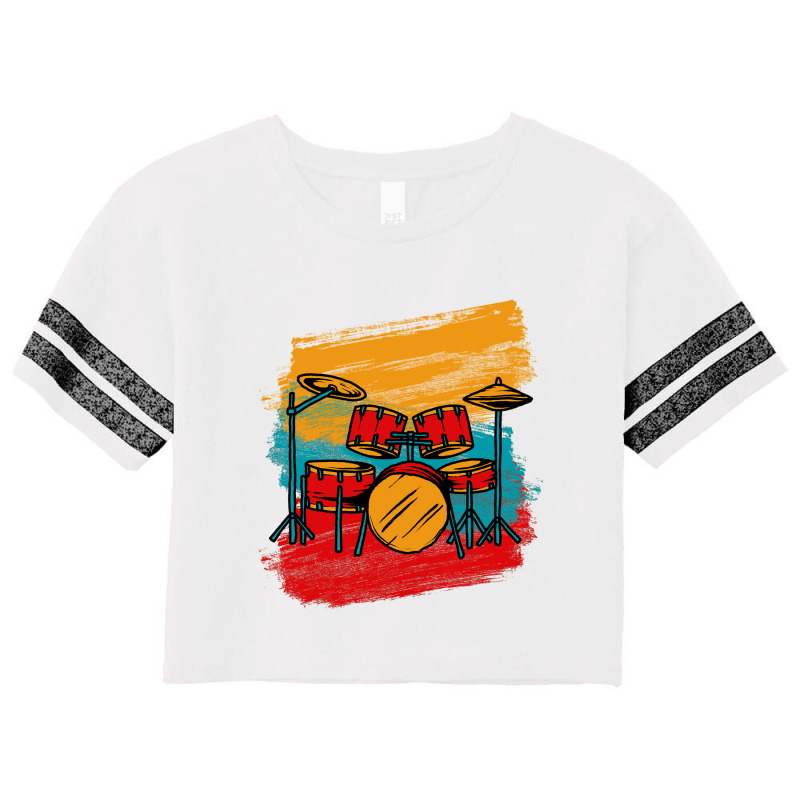 Drumset Scorecard Crop Tee | Artistshot