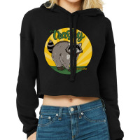 Raccoon - Trashy But Cute-icwag Cropped Hoodie | Artistshot