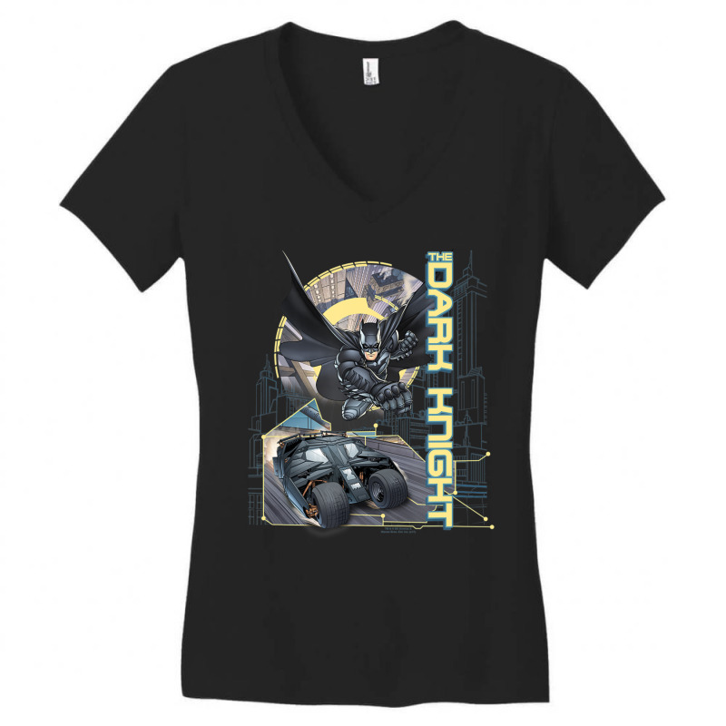 B.at.man Dark K.night City Is Safe Tonight Women's V-Neck T-Shirt by beetcasinomine | Artistshot