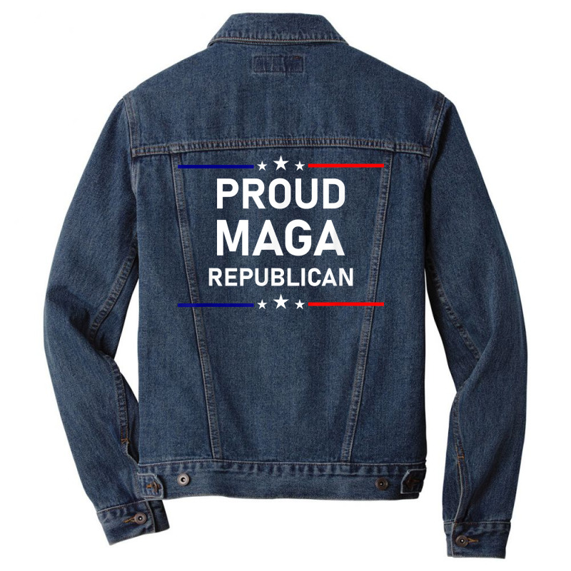 Proud Maga Republican Patriot T Shirt Men Denim Jacket by pofijinashu | Artistshot