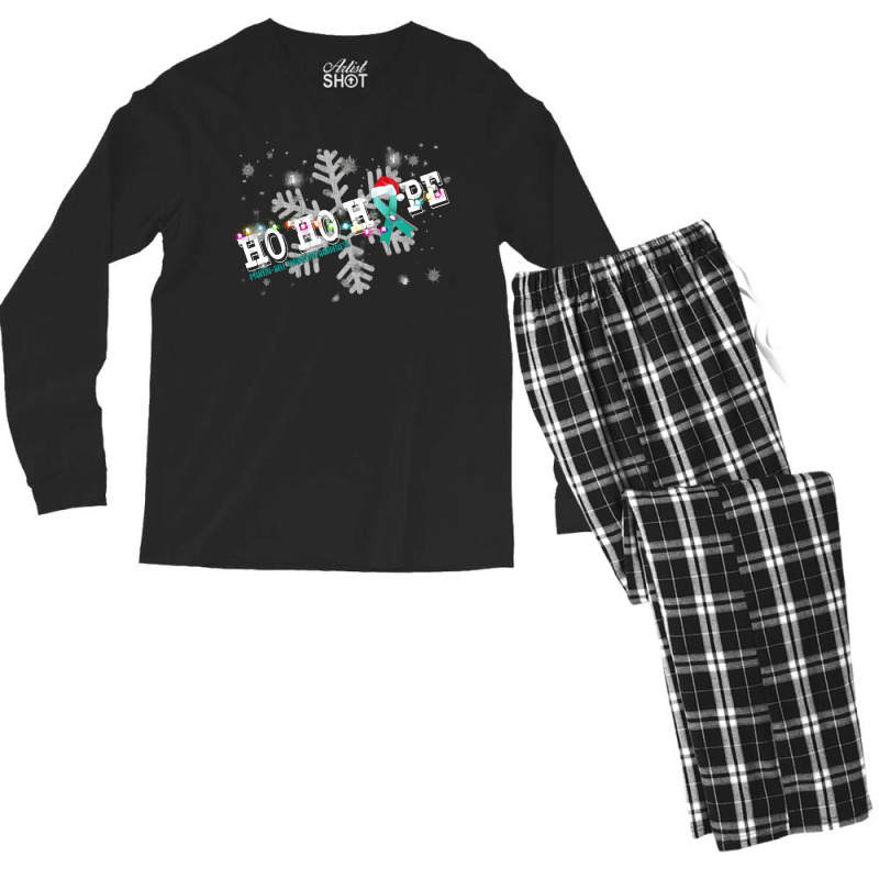 Martin Bell Syndrome Fighter Martin- Bell Syndrome Awareness - Ho Ho H Men's Long Sleeve Pajama Set by kerchingparticular | Artistshot