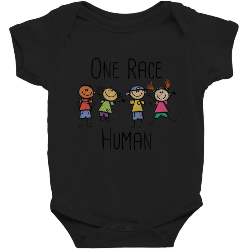 One Race Human Anti Racism Diversity Day Baby Bodysuit by cm-arts | Artistshot