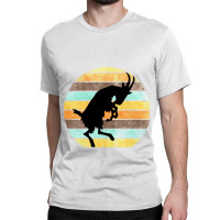 Billy Goat Silhouette Retro Sunset Classic T-shirt | Artistshot