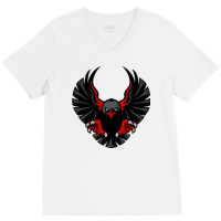 Black Eagle V-neck Tee | Artistshot