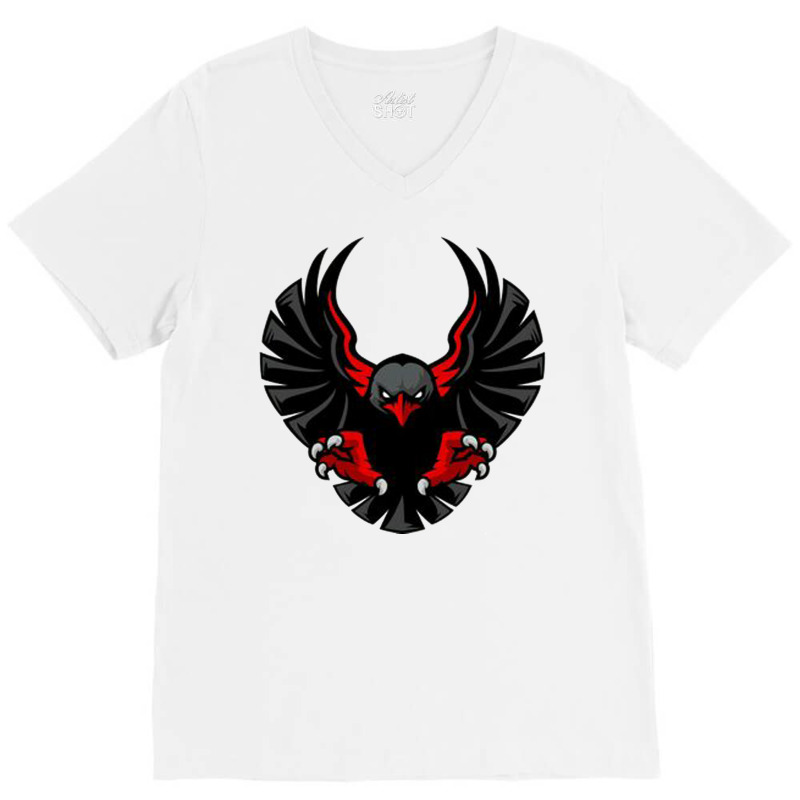 Black Eagle V-Neck Tee by mbah mujilah | Artistshot