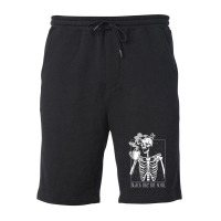 Black Like My Soul   Skeleton Drinking Coffee Fleece Short | Artistshot