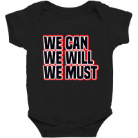 Cheering We Can We Will We Must Cheerleading College Cheer Baby Bodysuit | Artistshot