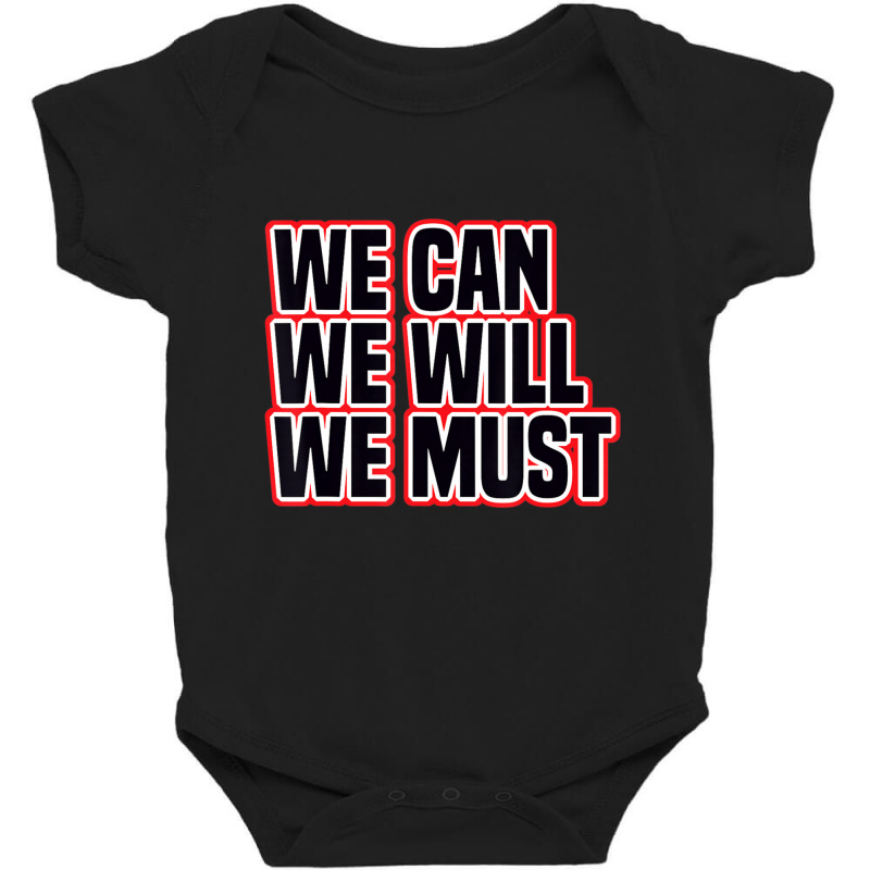 Cheering We Can We Will We Must Cheerleading College Cheer Baby Bodysuit by cm-arts | Artistshot