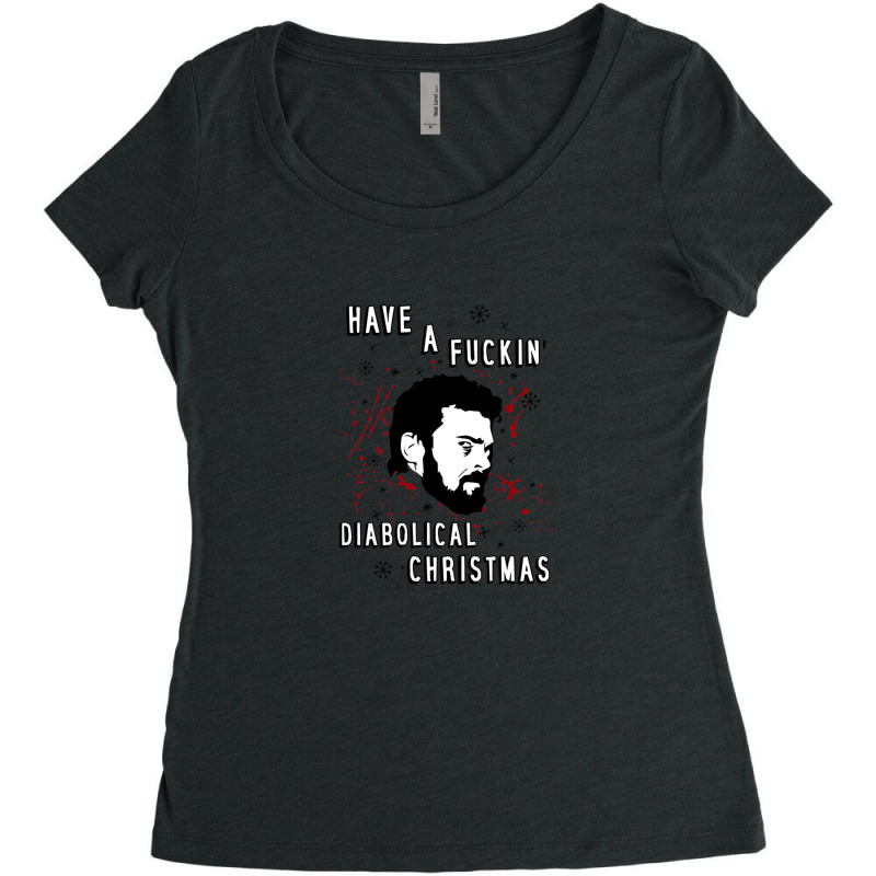 Have A Fuckin' Diabolical Christmas Women's Triblend Scoop T-shirt by BelindaMcdaniel | Artistshot