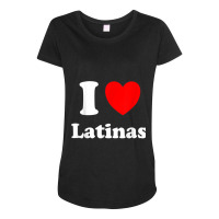 I Love Latinas I Heart Latinas Maternity Scoop Neck T-shirt | Artistshot