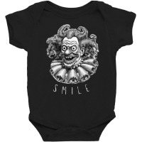 Smile Clown (white Letters) Baby Bodysuit | Artistshot