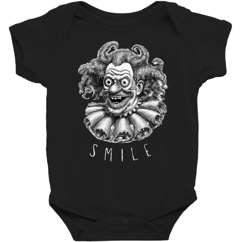 Smile Clown (white Letters) Baby Bodysuit | Artistshot