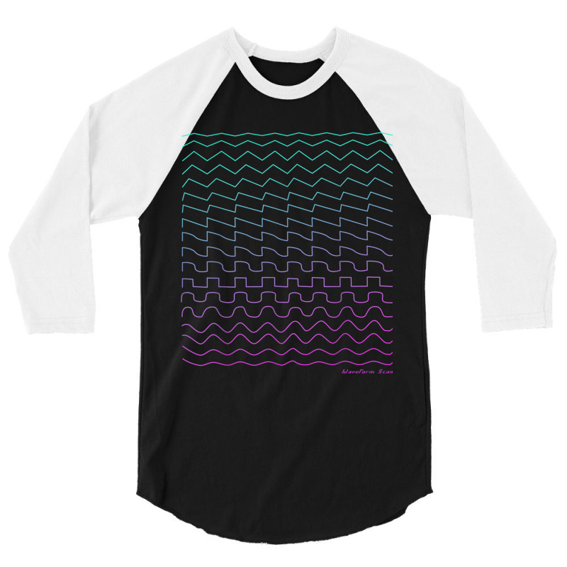 Synthesizer Waveform 3/4 Sleeve Shirt | Artistshot