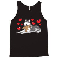 Siberian Husky T  Shirt Siberian Husky Dog With Stuffed Animal T  Shir Tank Top | Artistshot