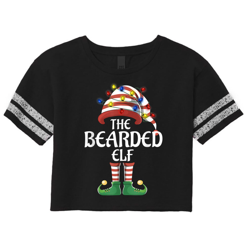 Bearded Elf Lights Funny Matching Family Christmas Party Paj Scorecard Crop Tee by WillettaIngber | Artistshot