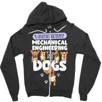 Mechanical Engineering Mechanical Engineering And Dogs Zipper Hoodie | Artistshot