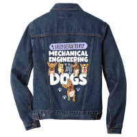 Mechanical Engineering Mechanical Engineering And Dogs Men Denim Jacket | Artistshot