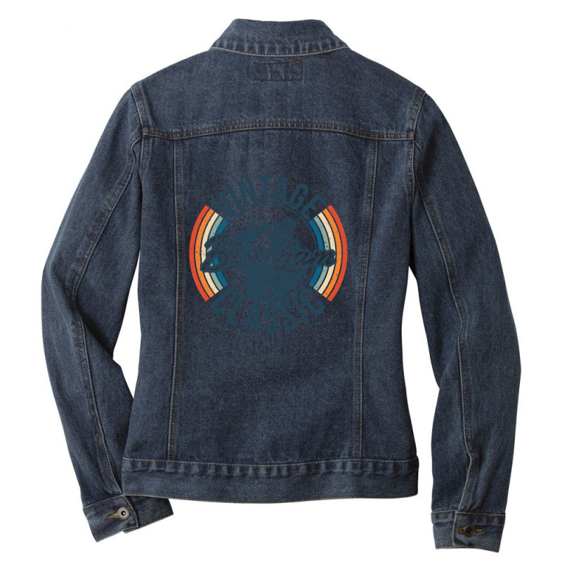 I Love Brenham Texas Retro Vintage Classic Limited Edition Ladies Denim Jacket by hardrollsjudo | Artistshot