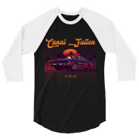 Canal Fulton Ohio Retro Vintage 80s 90s Muscle Cars Retrowave Aestheti 3/4 Sleeve Shirt | Artistshot