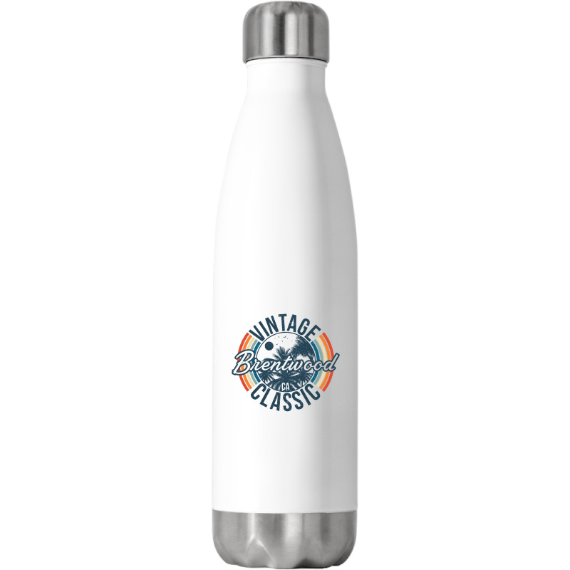 I Love Brentwood California Retro Vintage Classic Limited Edition Stainless Steel Water Bottle | Artistshot