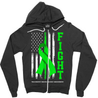 American Us Flag Fight Traumatic Brain Injury Awareness Zipper Hoodie | Artistshot