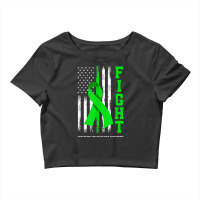 American Us Flag Fight Traumatic Brain Injury Awareness Crop Top | Artistshot