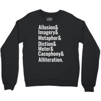 Poetry Literary Devices Literature Words Quote Crewneck Sweatshirt | Artistshot