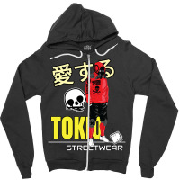 Tokio (tokyo) Streetwear Fashion Cover Design Zipper Hoodie | Artistshot