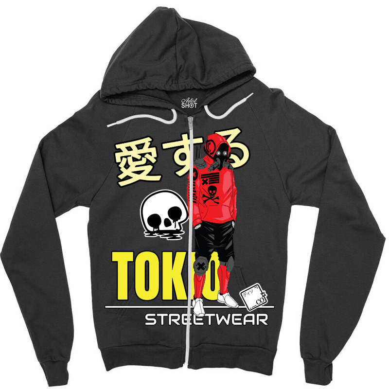 Tokio (tokyo) Streetwear Fashion Cover Design Zipper Hoodie by femalesbaubles | Artistshot