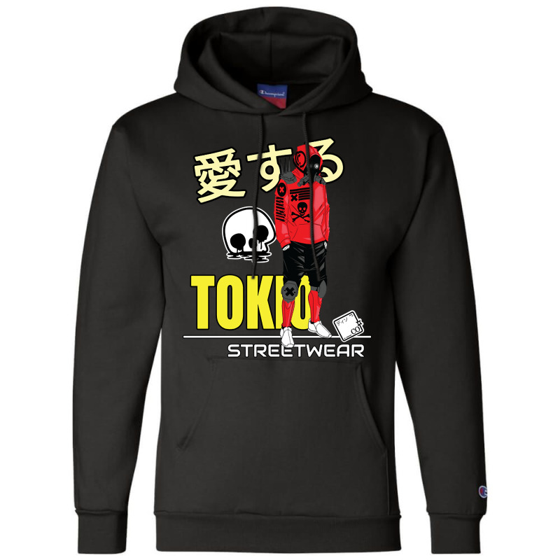 Tokio (tokyo) Streetwear Fashion Cover Design Champion Hoodie by femalesbaubles | Artistshot