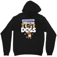 Medicine Easily Distracted By Medicine And Dogs Unisex Hoodie | Artistshot