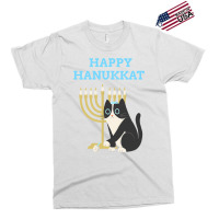 Happy Hanukkat Hanukkah Jewish Cat Kitty Lover Menorah Exclusive T-shirt | Artistshot