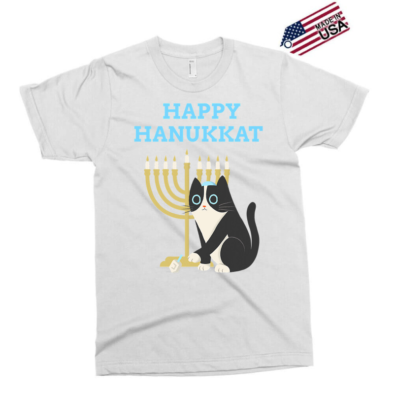 Happy Hanukkat Hanukkah Jewish Cat Kitty Lover Menorah Exclusive T-shirt | Artistshot