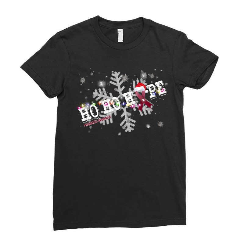 Meningitis Fighter Meningitis Awareness - Ho Ho Hope Cure Christmas Ladies Fitted T-Shirt by kerchingparticular | Artistshot