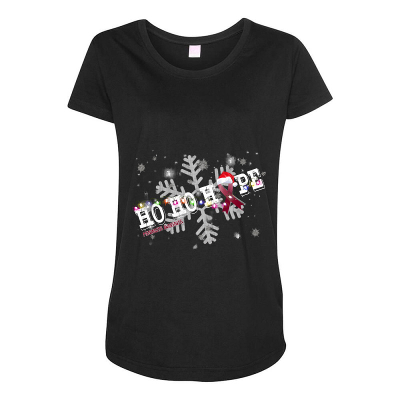 Meningitis Fighter Meningitis Awareness - Ho Ho Hope Cure Christmas Maternity Scoop Neck T-shirt by kerchingparticular | Artistshot